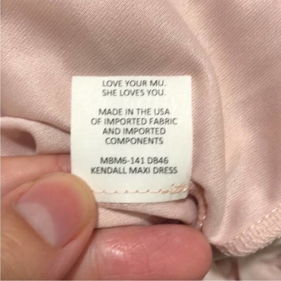Show me Your Mumu SMYM Kendall Dusty blush maxi dress NEW XL - Picture 5 of 6